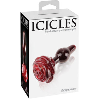 Icicles No 76 Glass Plug Rose 2.4" - Red - Circus of Books