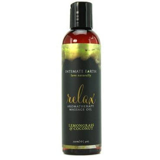 Intimate Earth - Relax - Massage Oil Lemongrass & Coconut 4oz - Circus of Books