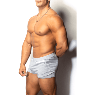 JJ Malibu - Crush On You Cotton Shorts With Towel Holder Loop - Grey - Circus of Books