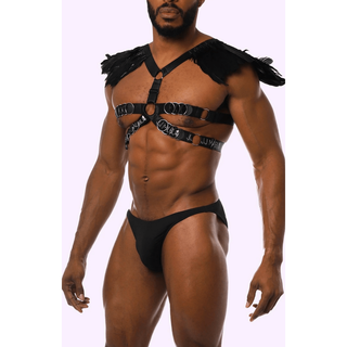 JJ Malibu - Feather Shoulder Harness w/ Metal Ring Details - Circus of Books