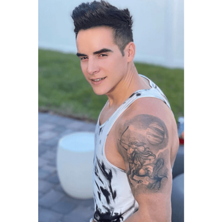 JJ Malibu - Graphic Scoop Bottom Tank Top - Cracked Black & White - Circus of Books
