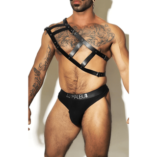 JJ Malibu - London Faux Leather Gladiator Sash-like Harness - Circus of Books