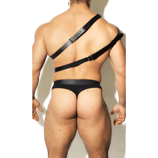 JJ Malibu - London Faux Leather Gladiator Sash-like Harness - Circus of Books