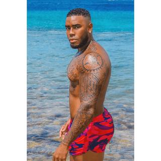 JJ Malibu - Men's Casual Booty Short Shorts - Pink Camo - Circus of Books