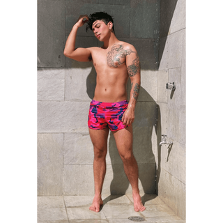 JJ Malibu - Men's Casual Booty Short Shorts - Pink Camo - Circus of Books
