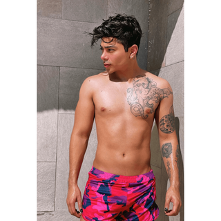 JJ Malibu - Men's Casual Booty Short Shorts - Pink Camo - Circus of Books