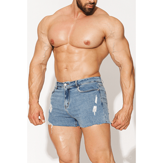 JJ Malibu - Rockstar Denim Short Shorts - Medium Wash - Circus of Books