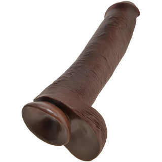King Cock Dildo with Balls 15in - Chocolate - Circus of Books