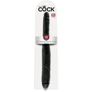 King Cock Tapered Double Dildo 16" - Black - Circus of Books