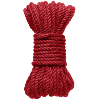 Kink - Hogtied Bind & Tie - 6mm Hemp Bondage Rope 30 Feet - Red - Circus of Books