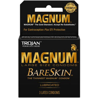Magnum Bareskin Latex Lubricated Condom 3pk - Circus of Books