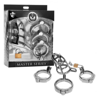 Master Series - Detained - Chastity Cock Cage - Stainless Steel - Circus of Books