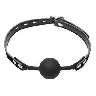 Master Series - Hush Silicone Comfort Ball Gag - Black - Circus of Books
