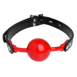 Master Series - Hush Silicone Comfort Ball Gag - Red - Circus of Books