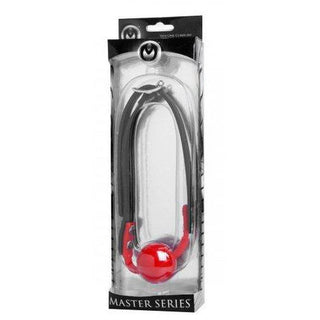 Master Series - Hush Silicone Comfort Ball Gag - Red - Circus of Books