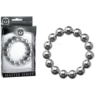 Master Series - Meridian Stainless Steel Beaded Cock Ring 2" - Circus of Books