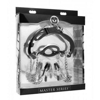 Master Series - Mutiny - O-Ring Gag w/ Nipple Clamps - Circus of Books