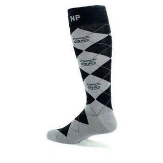 Nasty Pig - Argyle Dress Sock - 1 Size - Grey / Black - Circus of Books