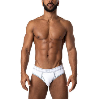 Nasty Pig - Core Y-Front Brief - White/Grey - Circus of Books