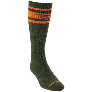 Nasty Pig - Hook'd Up Sport Sock - Heather Army/Flame Orange / 1 Size - Circus of Books