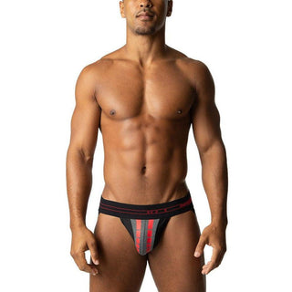 Nasty Pig - Impact Jock Strap - BLACK/HEATHER GREY - Circus of Books