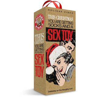 Naughty List Gift Socks And A Sex Toy, 4" Multi-Speed Vibe w/storage bag - Circus of Books