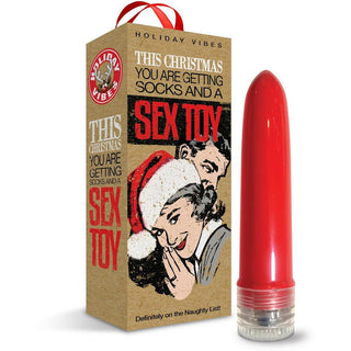 Naughty List Gift Socks And A Sex Toy, 4" Multi-Speed Vibe w/storage bag - Circus of Books