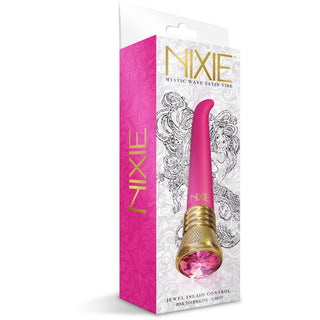 Nixie Jewel Satin G Spot Vibe, 10 Function, Pink Tourmaline, w/storage bag - Circus of Books