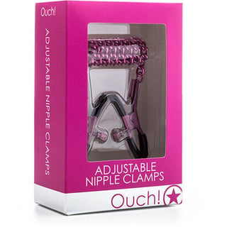 Ouch! Adjustable Nipple Clamps - Pink - Circus of Books