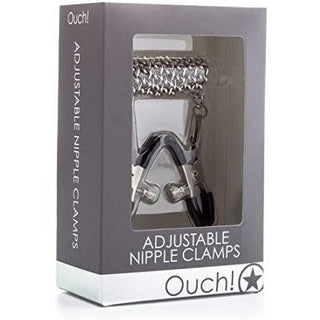 Ouch! Adjustable Nipple Clamps - Silver - Circus of Books