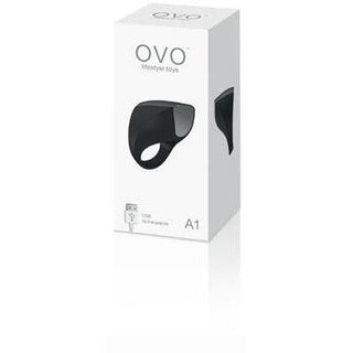 Ovo A1 Rechargeable Silicone Ring - Black - Circus of Books