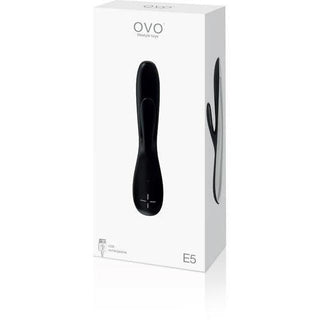 Ovo E5 Rechargeable Rabbit Vibrator - Black - Circus of Books