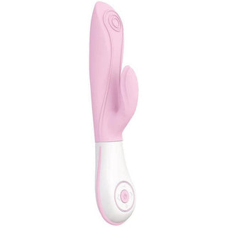 Ovo E7 Rechargeable Silkskyn Rabbit Vibrator - Pink - Circus of Books