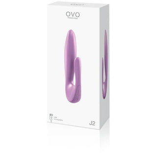 Ovo J2 Rechargeable Silicone Rabbit Vibrator - Rose - Circus of Books