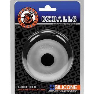 OX BIG OX Mega Stretch Silicone Cockring - Clear Frost - Circus of Books