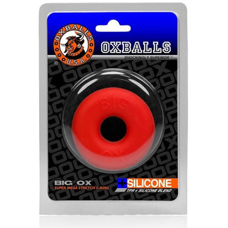 Oxballs - Big Ox Super Mega Stretch Silicone Cock Ring - Red - Circus of Books