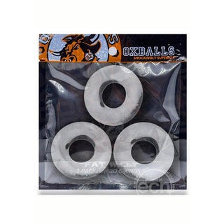 Oxballs Fat Willy Jumbo Cock Ring (3 pack) - Clear - Circus of Books