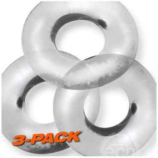 Oxballs Fat Willy Jumbo Cock Ring (3 pack) - Clear - Circus of Books