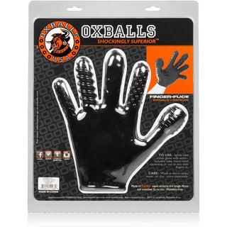 Oxballs - Finger Fuck Textured Gloves - Black - Circus of Books