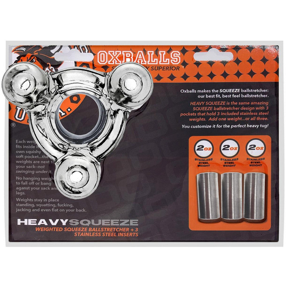 Oxballs - Heavy Squeeze weighted ballstretcher - Clear