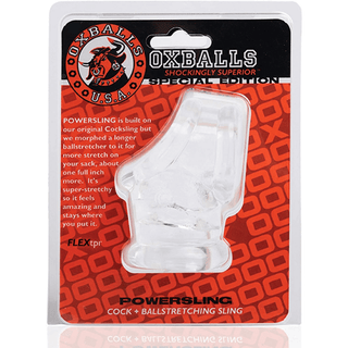 Oxballs Powersling Cock & Ball Stretching Sling Clear - Circus of Books