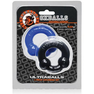 Oxballs - Ultraballs Cockring 2pk - Black And Police Blue - Circus of Books