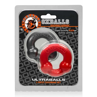 Oxballs Ultraballs Cockring Red And Steel - Circus of Books
