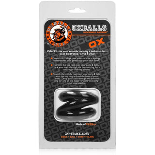 OX Z BALLS Ballstretcher and Cockring - Black - Circus of Books