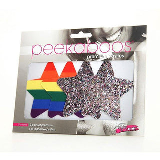 Peekaboo - Pride Rainbow Glitter Stars Pasties - Circus of Books