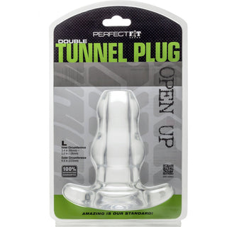 Perfect Fit Double Tunnel Plug Large - Clear - Circus of Books