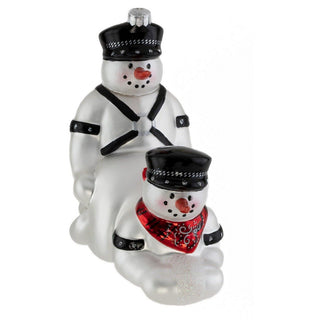 Pornaments - "Chillin Chums" Leather Snowmen Christmas Tree Holiday Ornament - Circus of Books