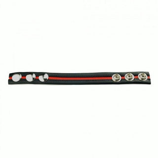 Prowler RED - 3-Snap Leather Cock Strap - Black/Red - Circus of Books