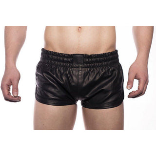 Prowler RED - Leather Sport Shorts - Black - Large - Circus of Books