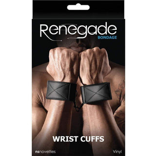 Renegade - Bondage Vinyl Wrist Cuffs - Black - Circus of Books